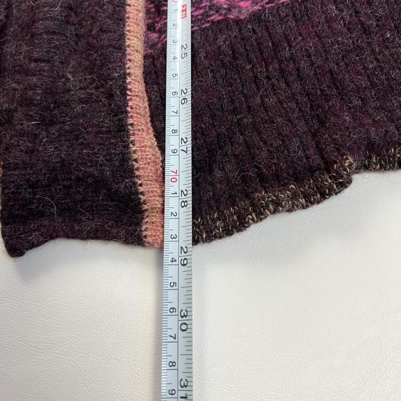 PERUVIAN CONNECTION Sigrid Cardigan Alpaca Aztec Tunic Open Front Women's M/L - Picture 5 of 7